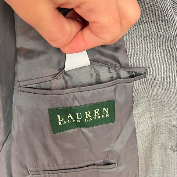 Lauren Ralph Lauren Wool Blend Blazer Suit‎ Jacket Size 42R Academia Corporate - Picture 9 of 14